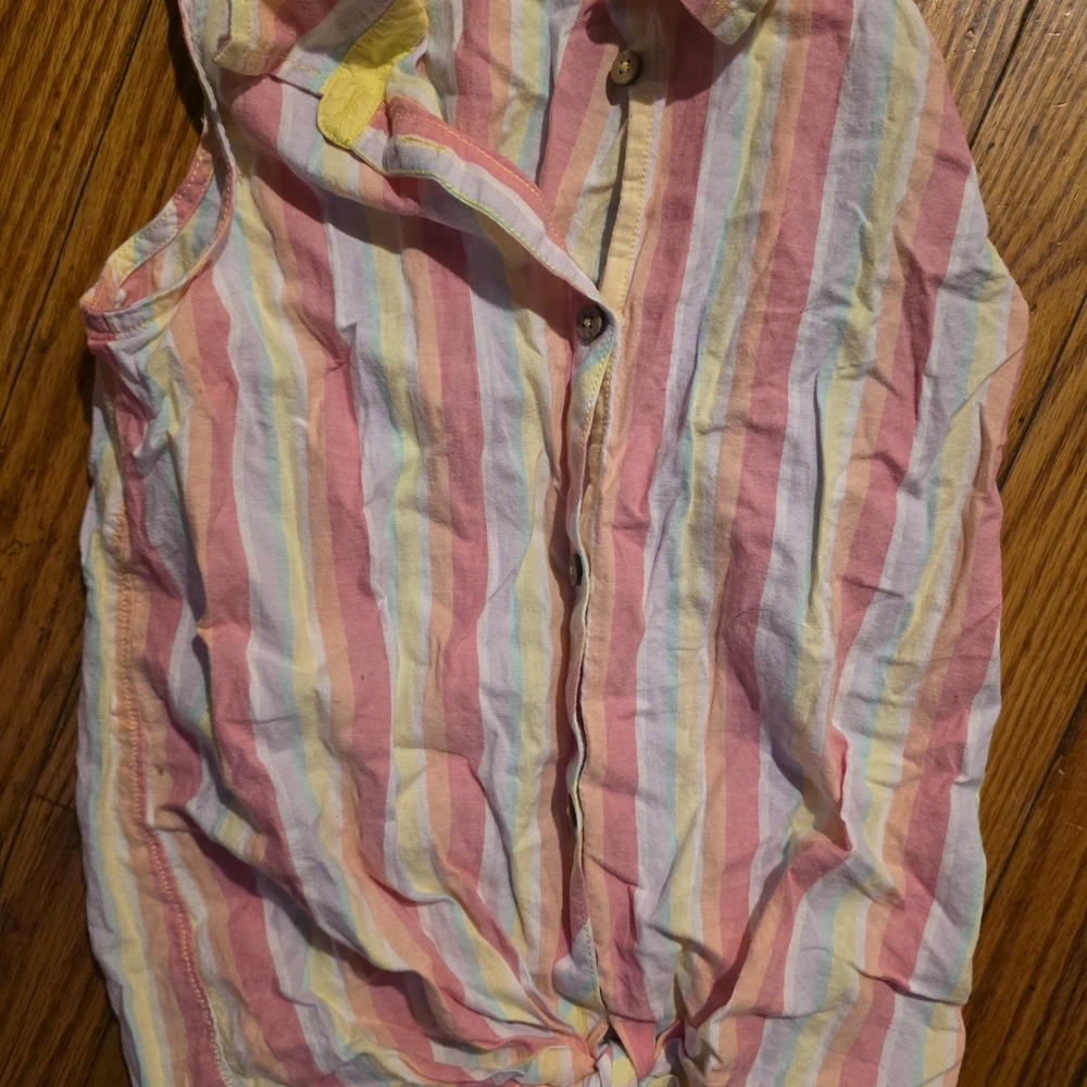 Cat & Jack Striped Pink, Yellow, Blue Tank Top